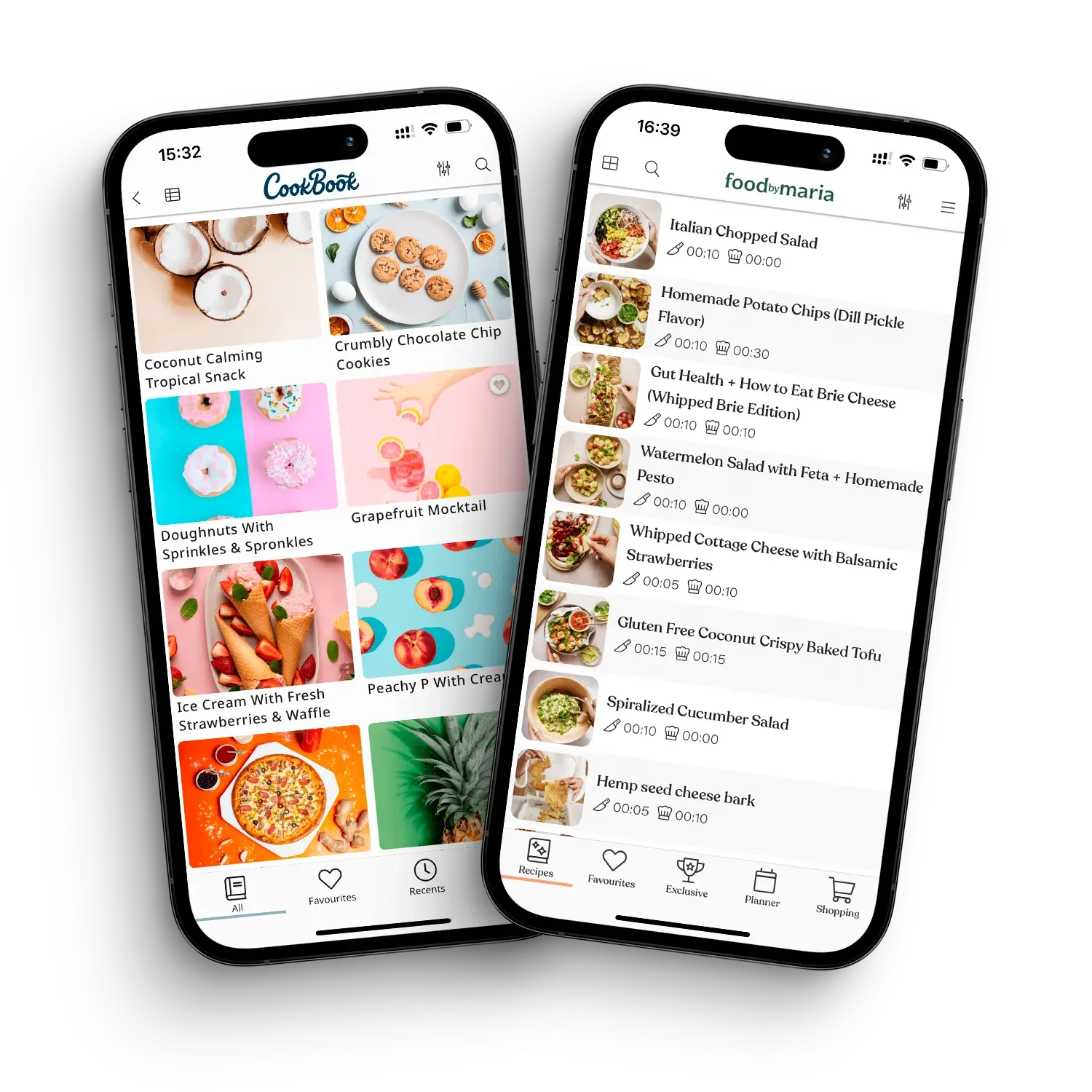 CookBook and FoodByMaria recipe apps